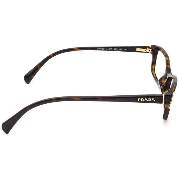 Prada Eyeglasses Rectangle Embellished Dark Tortoise Frames - Picture 5 of 12